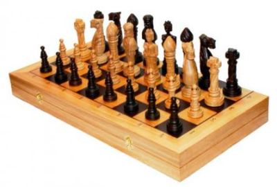 Шахматы "Дубовые" 64 см маркетри, Madon (деревянные, Польша)