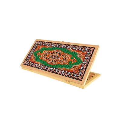 Нарды + Шашки Аравия Зеленые малые (Россия, дерево, 40 см), Partida