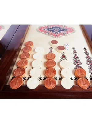 картинка Нарды Бакинские "Зеленый узор" в дипломате от магазина Gamesdealer.ru