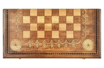 картинка Шахматы + нарды резные "Бесконечность" 50, Mkhitaryan от магазина Gamesdealer.ru