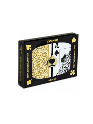 картинка Карты "Copag Bridge Jumbo 1546 Double Deck (Black, Gold)" от магазина Gamesdealer.ru
