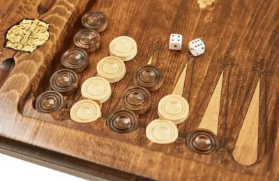 картинка Шахматы + нарды резные "Бесконечность" 50, Mkhitaryan от магазина Gamesdealer.ru