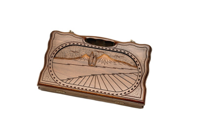 картинка Нарды резные "Арарат" с ручкой 30, Haleyan от магазина Gamesdealer.ru