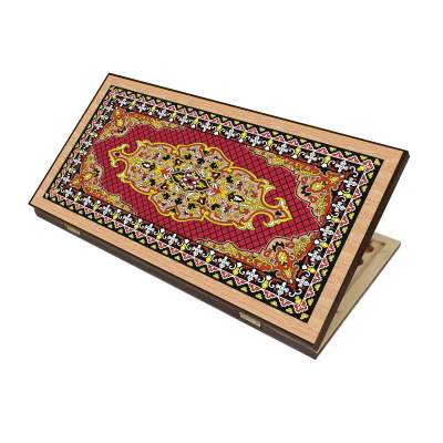 Шахматы + нарды + шашки "Сирия Красные" средние