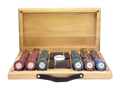 Набор для покера Casino Royale на 300 фишек в кейсе из бука, Partida