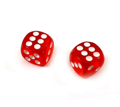 картинка Комплект костей из янтаря красные 15мм, 2 шт от магазина Gamesdealer.ru