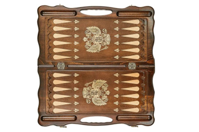 картинка Нарды резные "Герб РФ 3" с бронзой 60, Haleyan от магазина Gamesdealer.ru