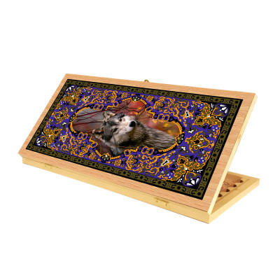 Нарды + Шашки Аравия Волк средние (Россия, дерево, 50 см), Partida