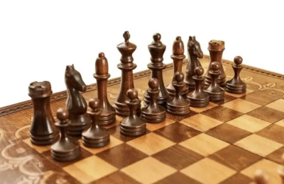 картинка Шахматы + нарды резные "Бесконечность" 50, Mkhitaryan от магазина Gamesdealer.ru