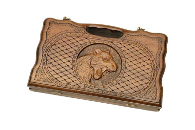 картинка Нарды резные "Тигр" с ручкой 30, Haleyan от магазина Gamesdealer.ru