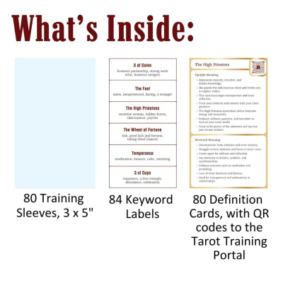 картинка Карты Таро "Tarot Training Sleeves Learning Kit" Schiffer Publishing / Набор для обучения работе с Т от магазина Gamesdealer.ru