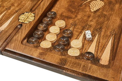 картинка Шахматы + нарды резные 1 50, Mkhitaryan от магазина Gamesdealer.ru