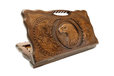 Нарды резные "Орел" с ручкой 50, Haleyan