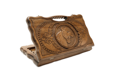 Нарды резные "Тигр" с ручкой 40, Haleyan