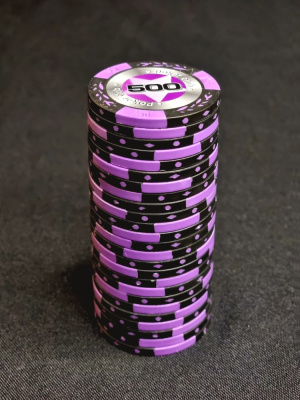 картинка Фишки для игры в покер Black Stars номиналом 500 (25шт) от магазина Gamesdealer.ru