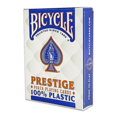 Карты "Bicycle Prestige Rider 100% Plastic Jumbo blue"