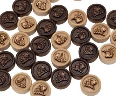 картинка Фишки резные "Лев", Mirzoyan от магазина Gamesdealer.ru