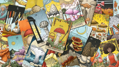 картинка Карты Таро "Mushroom Hunters Tarot" 12х7 Reprint / Таро Охотники За Грибами Карты TAROMANIA от магазина Gamesdealer.ru