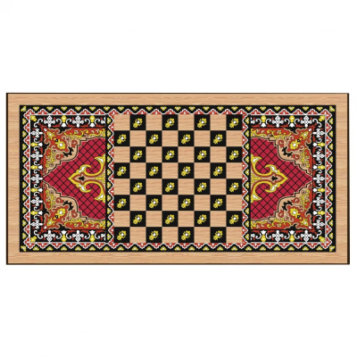 картинка Шахматы + нарды + шашки "Сирия Красные" большие от магазина Gamesdealer.ru