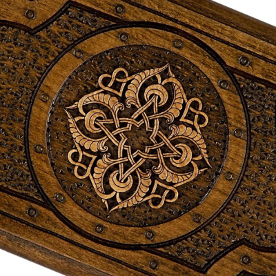 картинка Нарды резные "Золотой Узор 1" 30, Mirzoyan от магазина Gamesdealer.ru