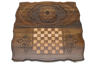 картинка Нарды резные "Герб Азербайджана", Rasulov от магазина Gamesdealer.ru