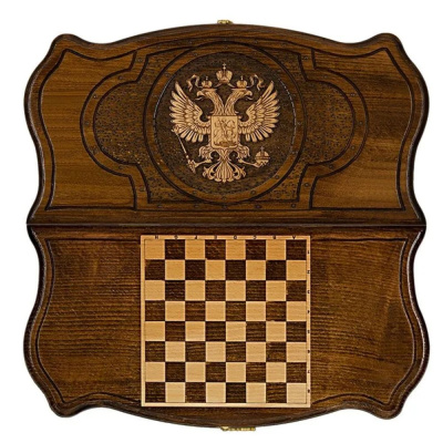 картинка Нарды резные "Герб РФ 3" 40, Mirzoyan от магазина Gamesdealer.ru