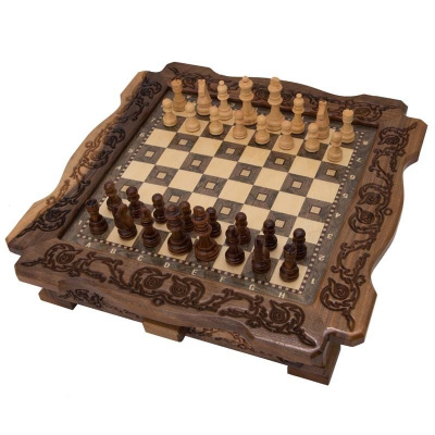 картинка Шахматы резные в ларце 40 с ящиками, Avetyan от магазина Gamesdealer.ru