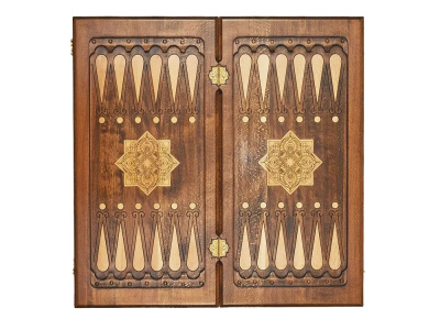 картинка Нарды резные "Золотой Узор 4" 60, Mirzoyan от магазина Gamesdealer.ru