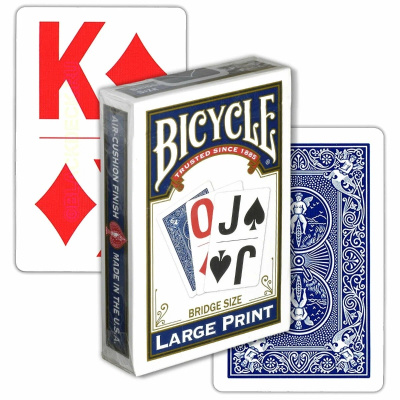 Карты "Bicycle Large Print blue"