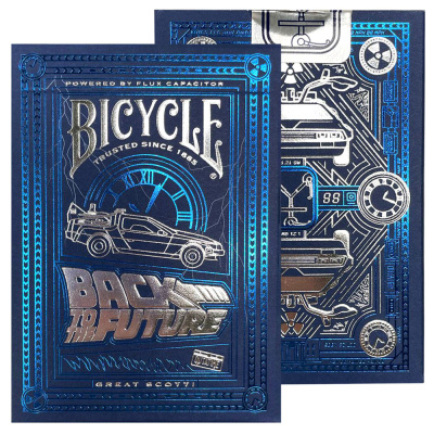 картинка Карты "Bicycle back to the Future standard index blue" от магазина Gamesdealer.ru
