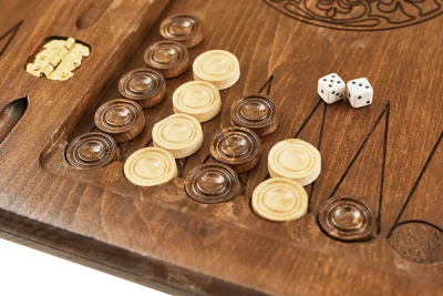 картинка Нарды резные "Гладкие" 50, Ustyan от магазина Gamesdealer.ru