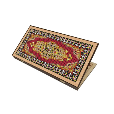 картинка Шахматы + нарды + шашки "Сирия Красные" малые от магазина Gamesdealer.ru