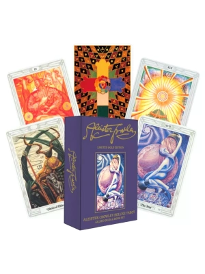 картинка Карты Таро "Aleister Crowely Deluxe Tarot: Gilded Deck & Book" US Games / Алистер Кроули Делюкс Таро от магазина Gamesdealer.ru
