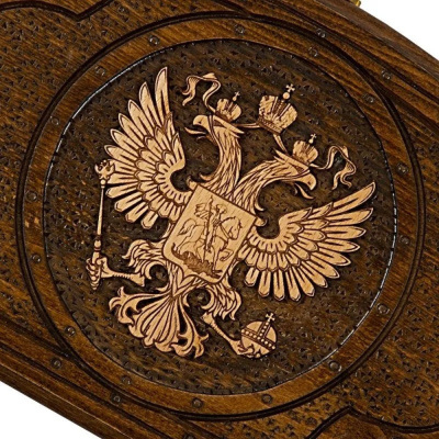 картинка Нарды резные "Герб РФ 3" 40, Mirzoyan от магазина Gamesdealer.ru