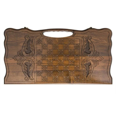 картинка Нарды резные "Охота на медведя" с ручкой 60, Haleyan от магазина Gamesdealer.ru