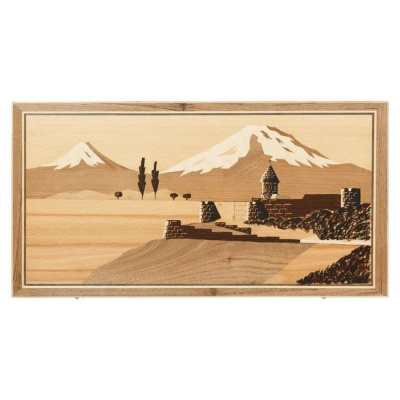 картинка Нарды "Церковь у Арарата" инкрустация, Zeynalyan от магазина Gamesdealer.ru