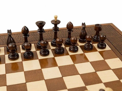 картинка Шахматы + нарды резные 139 с ручкой 30, Haleyan от магазина Gamesdealer.ru