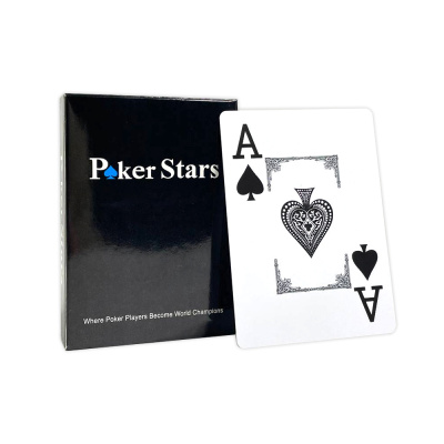 Карты для покера "Poker Stars" 100% пластик, синие