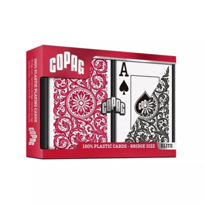 Комплект карт "Elite Bridge Size Jumbo Index Playing Cards Double Deck (red and black) Copag"