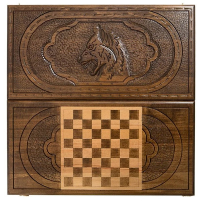 картинка Нарды резные "Волк", Mirzoyan от магазина Gamesdealer.ru