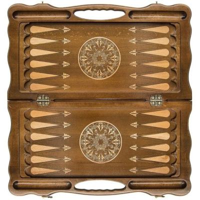 картинка Шахматы + нарды резные "Антемион" 60 с ручкой, Haleyan от магазина Gamesdealer.ru