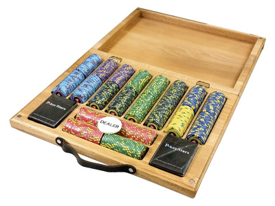 картинка Набор для покера EPT Ceramic на 500 фишек в кейсе из бука, Partida от магазина Gamesdealer.ru