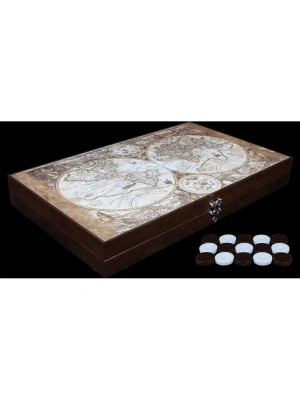 картинка Нарды кожаные Античная Карта, Турция, Yenigun от магазина Gamesdealer.ru