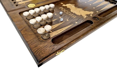 картинка Нарды резные "Герб РФ 4" 60, Mirzoyan от магазина Gamesdealer.ru