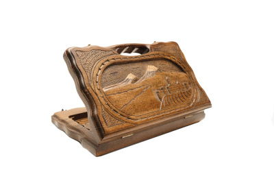 Нарды резные "Арарат и Хор Вирап" с ручкой 30, Haleyan