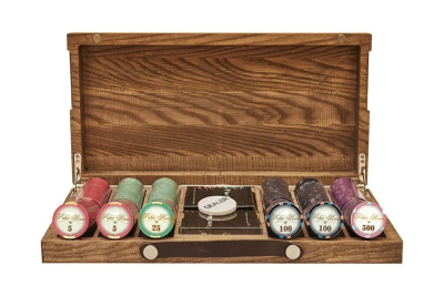 Набор для покера Valentino Poker Room Ceramic на 300 фишек в кейсе из ясеня, Partida