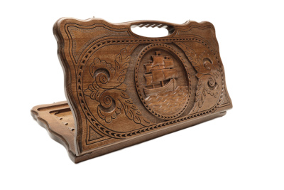 картинка Нарды резные "Корабль" с ручкой 60, Haleyan от магазина Gamesdealer.ru