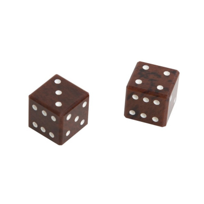 картинка Кости игральные из коричневого обсидиана 9мм, 1 шт от магазина Gamesdealer.ru