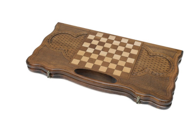 картинка Нарды резные "Гранатовое дерево" с ручкой 60, Haleyan от магазина Gamesdealer.ru