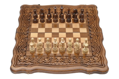 Шахматы + нарды резные "Бриз" 50, Haleyan